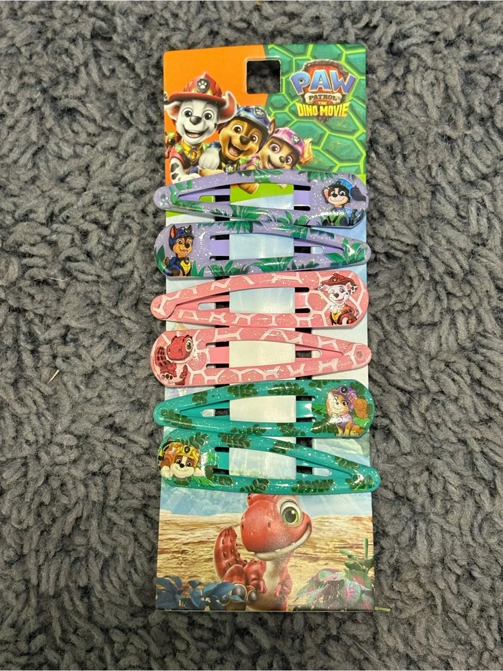 NWT hair clips from Paw Patrol The Dino Movie - set of 6